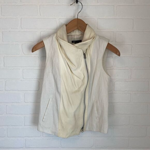 Vince Leather Trim Zip Up Vest - Picture 5 of 11